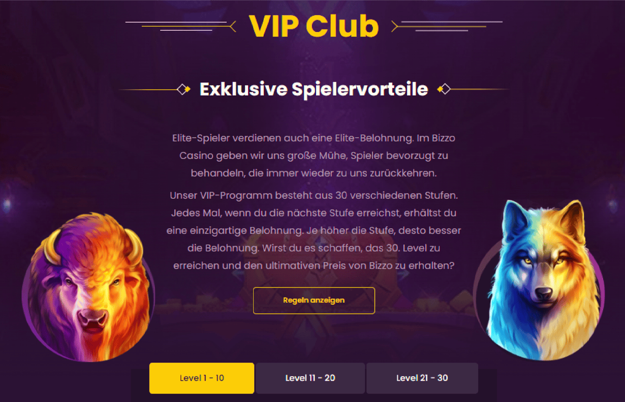 Bizzo CASINO VIP-Programm